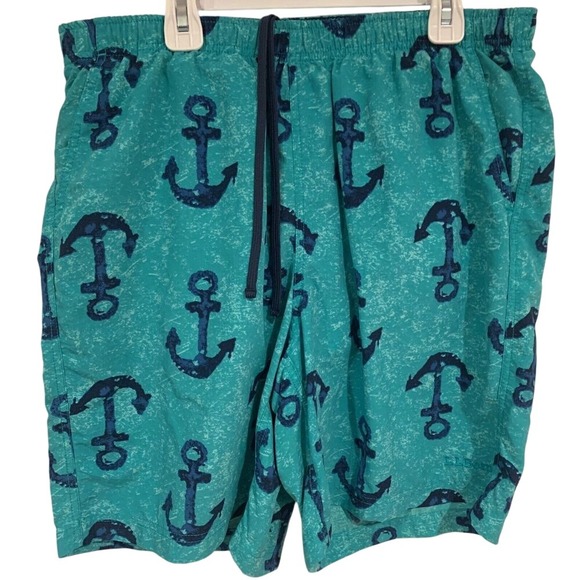 L.L. Bean Other - LL Bean Mens Swim Trunks Anchor Print Size Medium